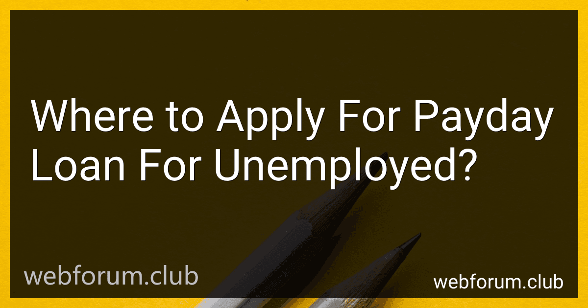 Where to Apply For Payday Loan For Unemployed? image
