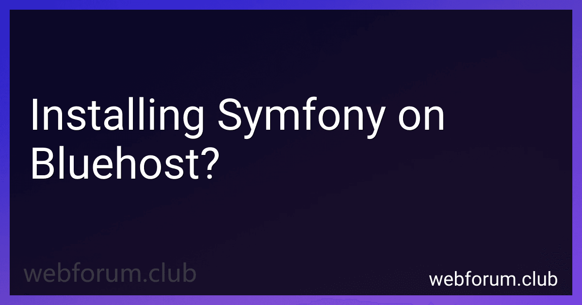 Installing Symfony on Bluehost? preview
