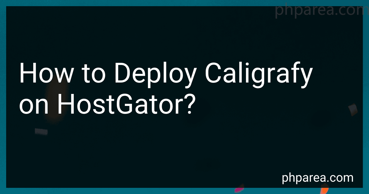 How to Deploy Caligrafy on HostGator? image