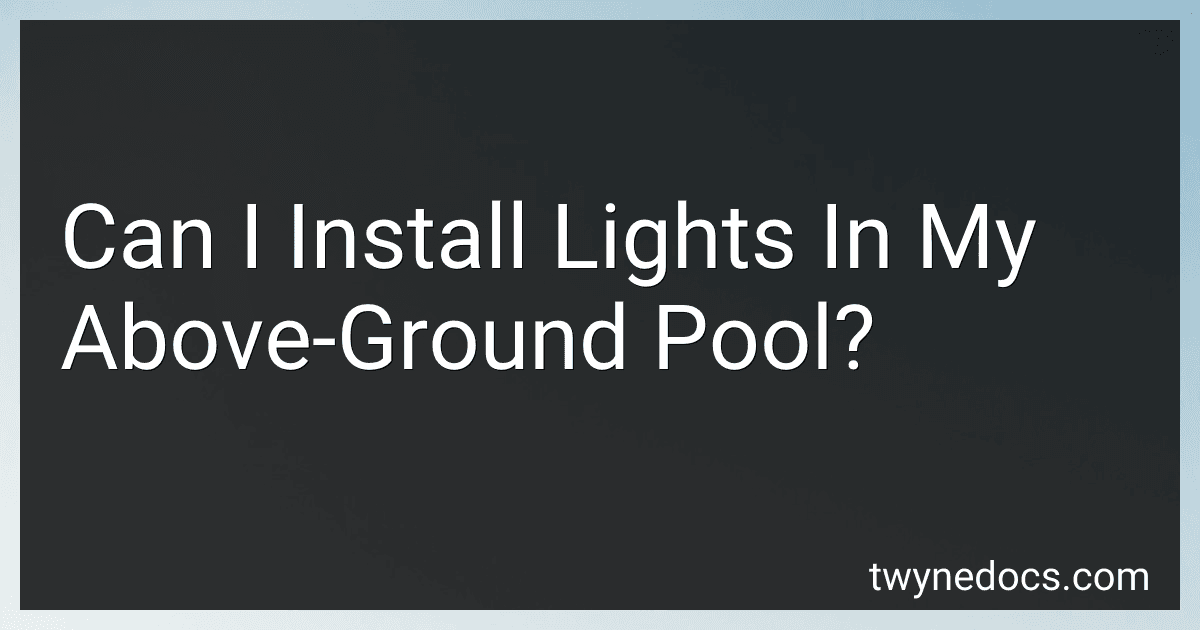 Can I Install Lights In My Above-Ground Pool? image
