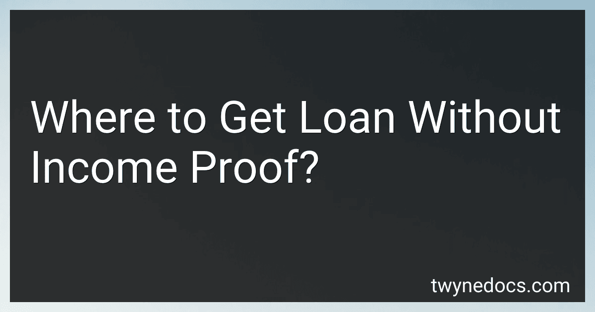 Where to Get Loan Without Income Proof? image