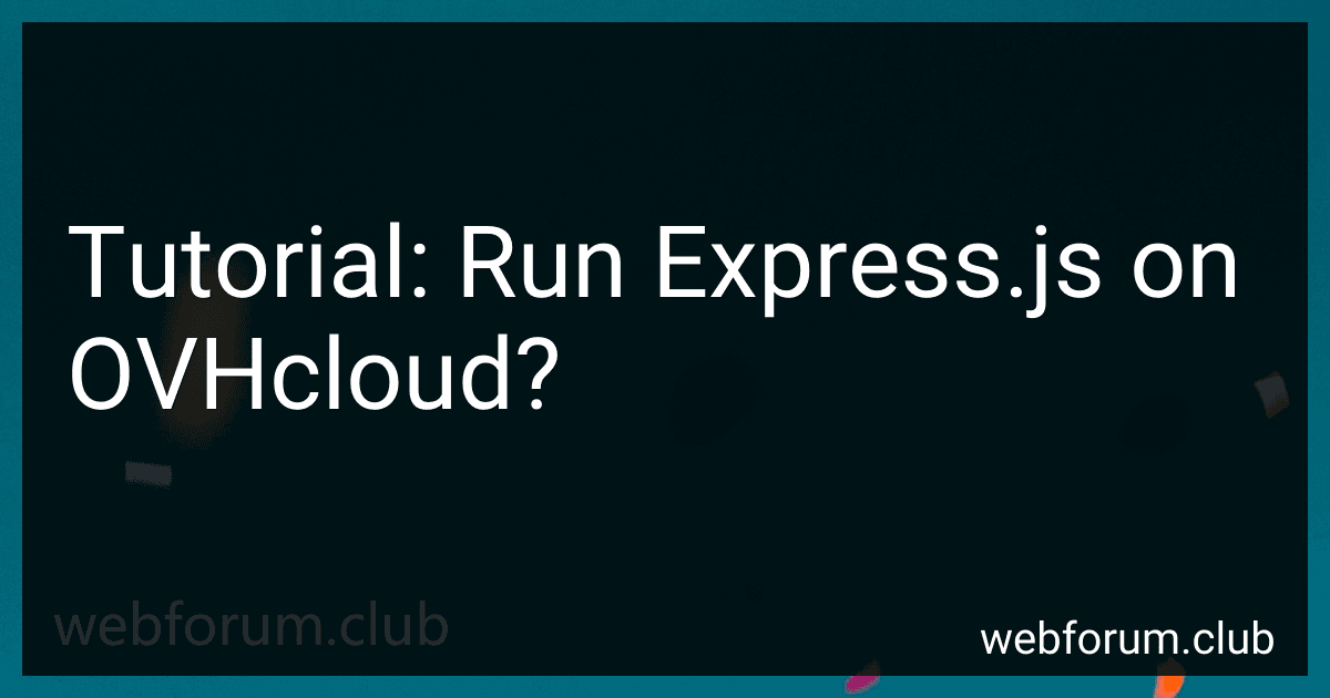 Tutorial: Run Express.js on OVHcloud? image