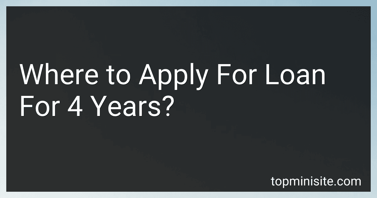 Where to Apply For Loan For 4 Years? image