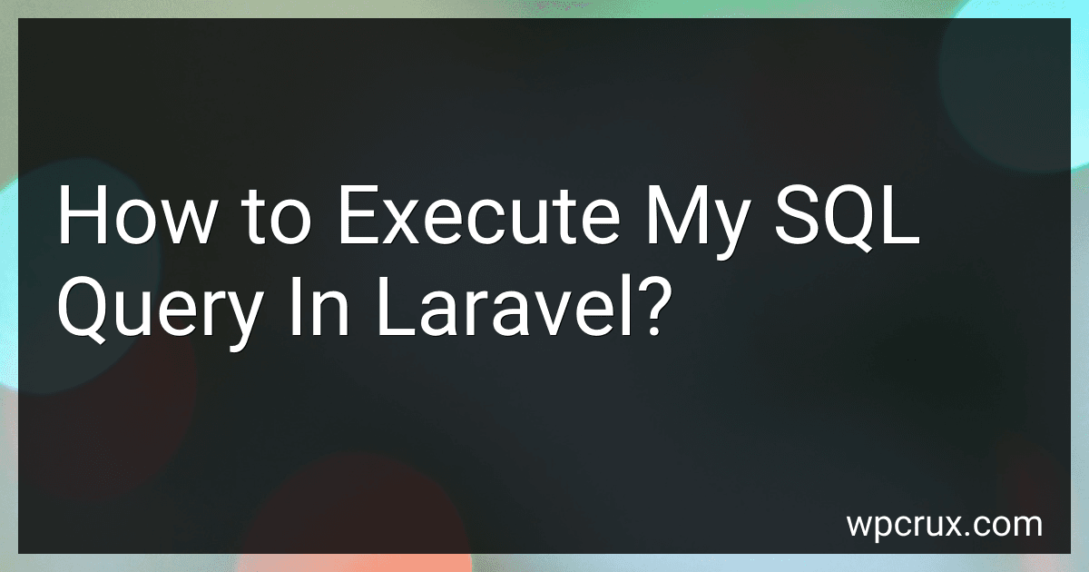 How to Execute My SQL Query In Laravel? image