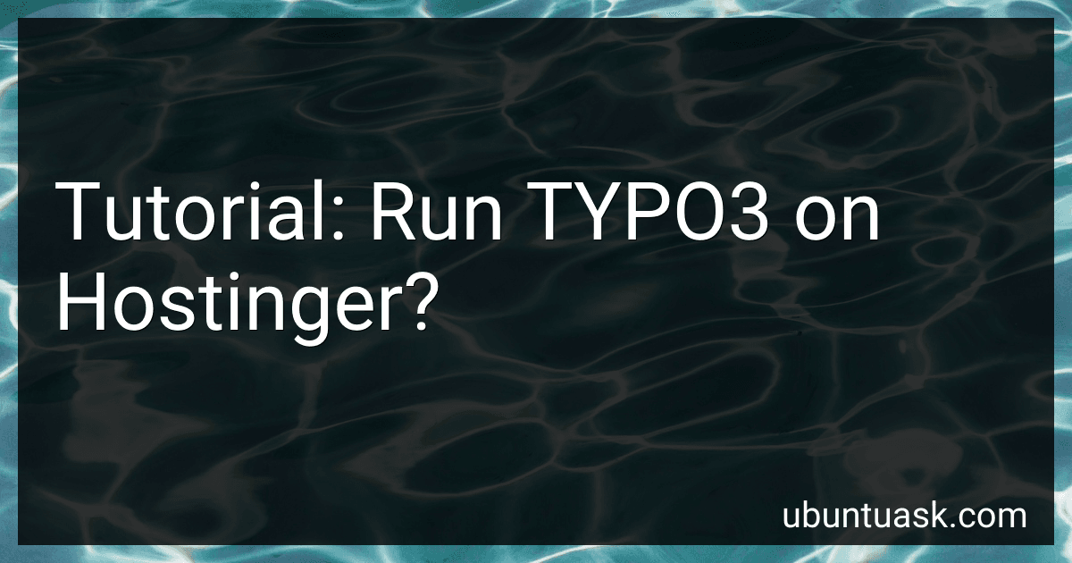 Tutorial: Run TYPO3 on Hostinger? image