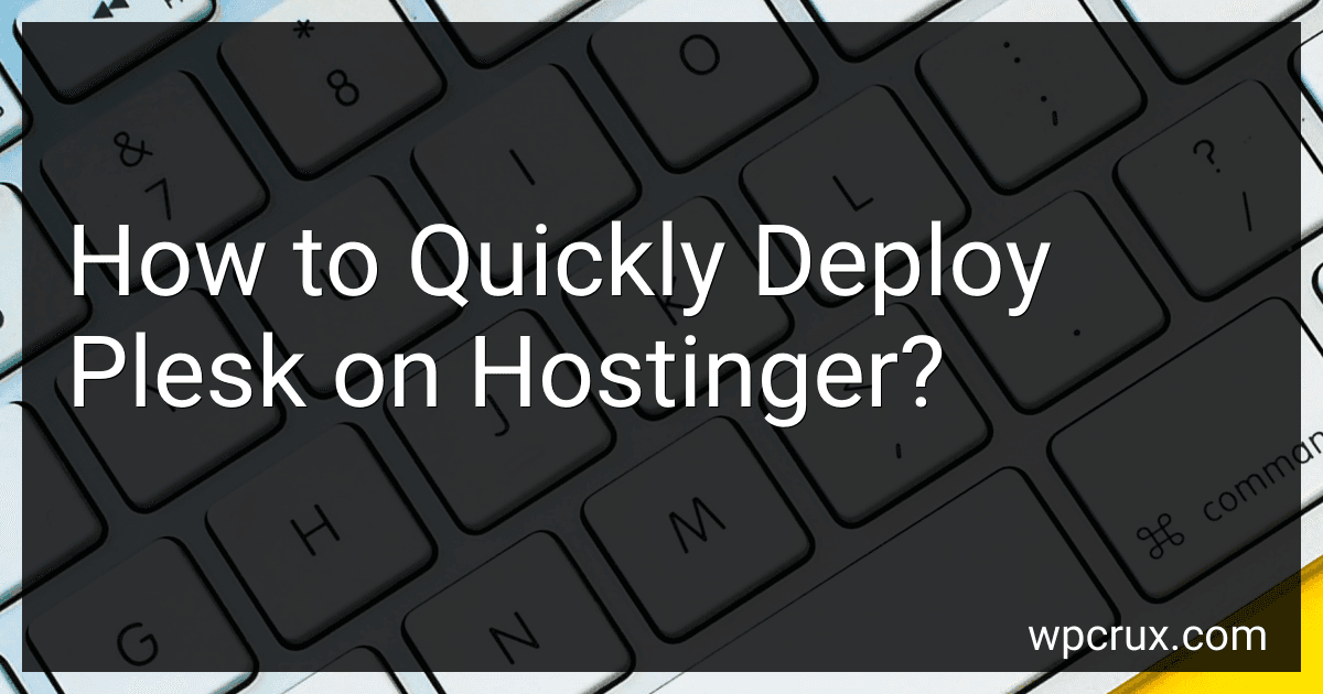 How to Quickly Deploy Plesk on Hostinger? image