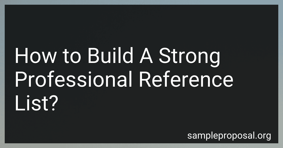 How to Build A Strong Professional Reference List? image