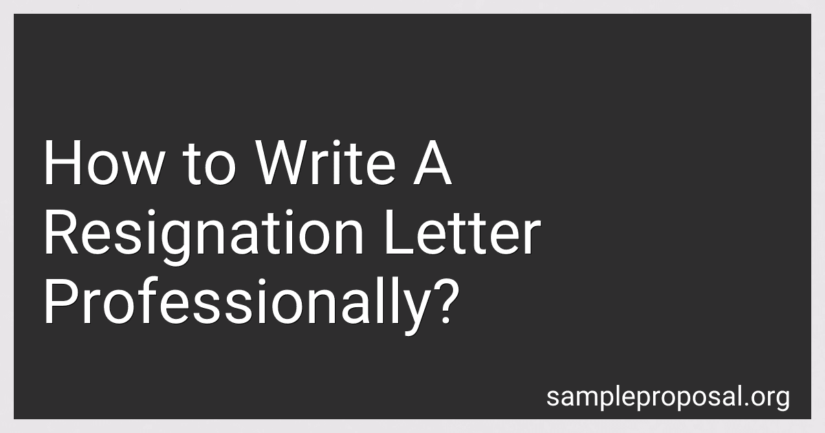 How to Write A Resignation Letter Professionally? image