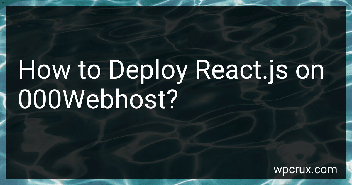 How to Deploy React.js on 000Webhost? image