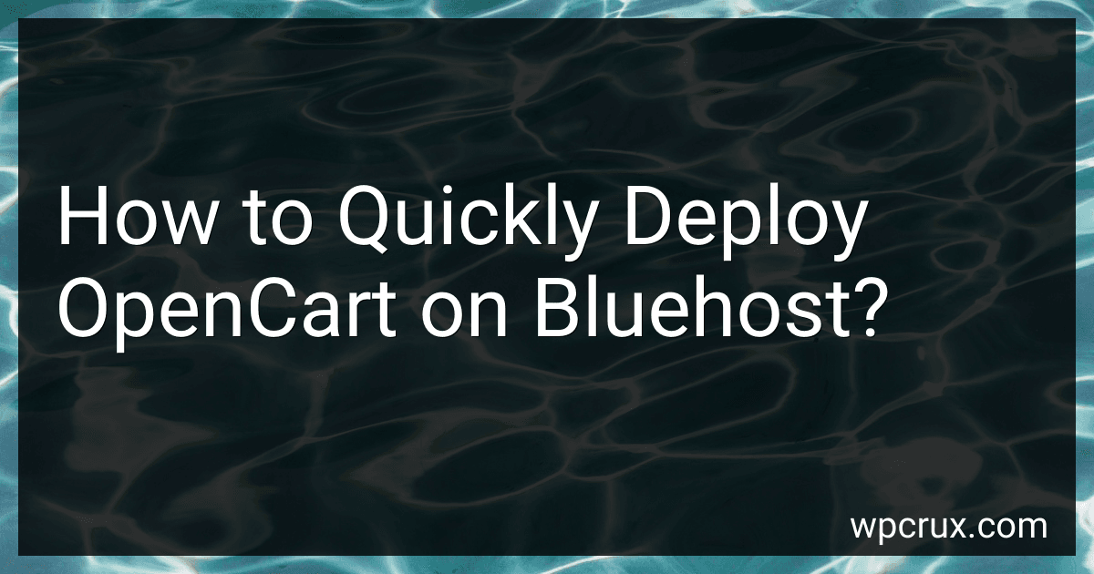 How to Quickly Deploy OpenCart on Bluehost? image