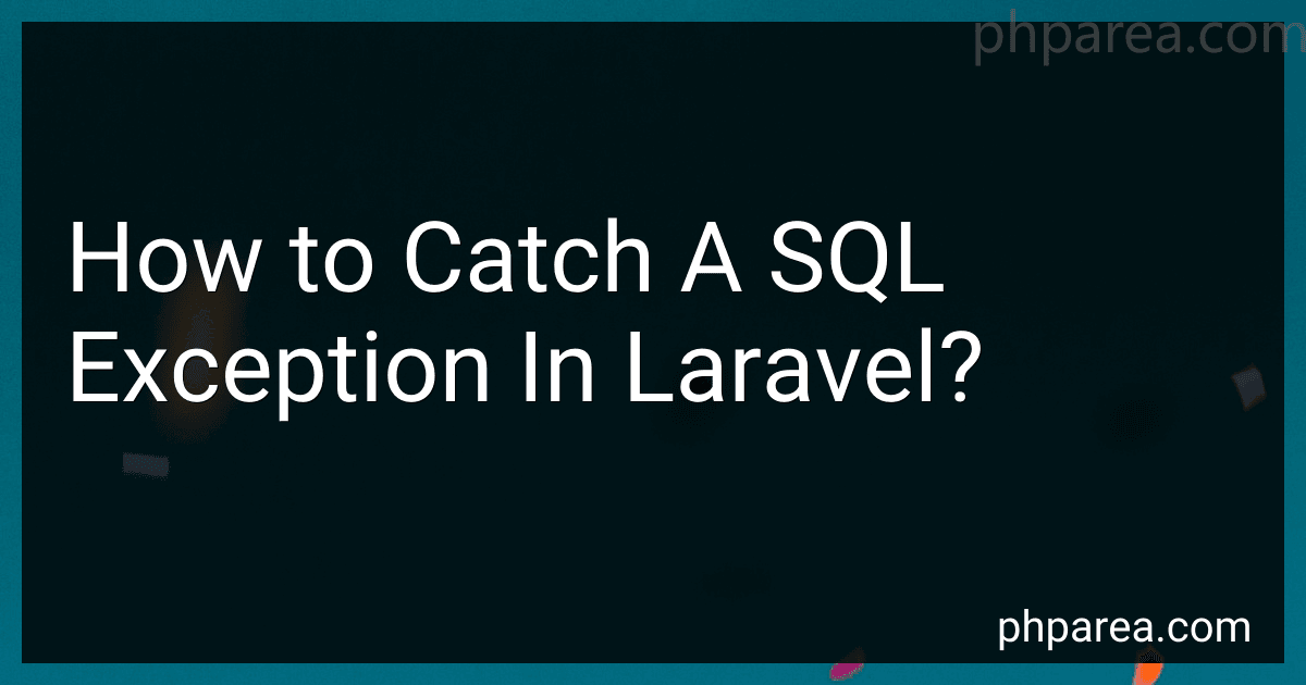 How to Catch A SQL Exception In Laravel? image