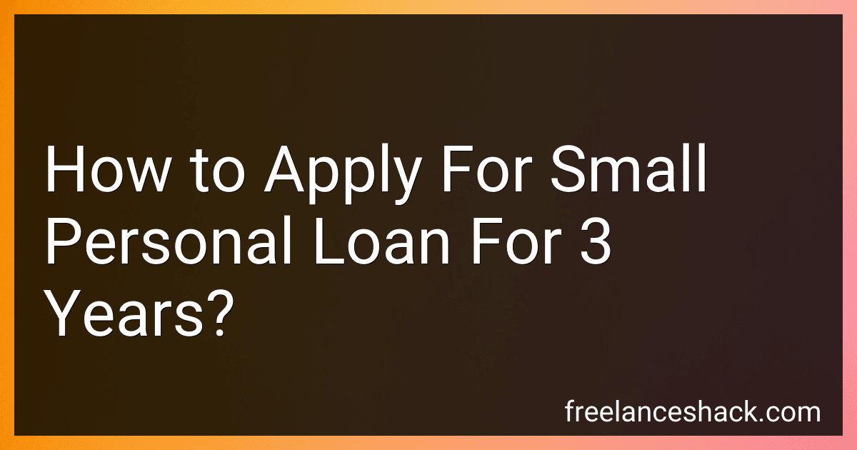 How to Apply For Small Personal Loan For 3 Years? image