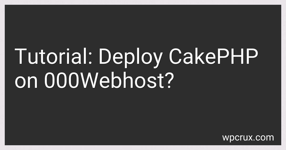 Tutorial: Deploy CakePHP on 000Webhost? image