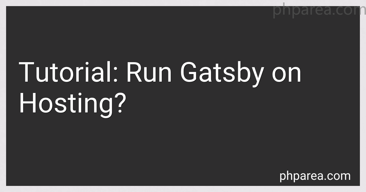 Tutorial: Run Gatsby on Hosting? image