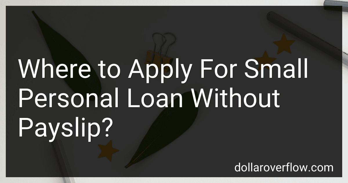 Where to Apply For Small Personal Loan Without Payslip? image