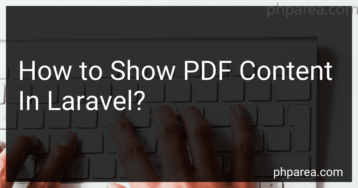 How to Show PDF Content In Laravel? image