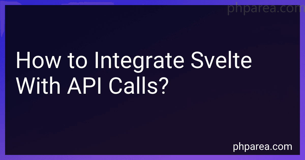 How to Integrate Svelte With API Calls? image
