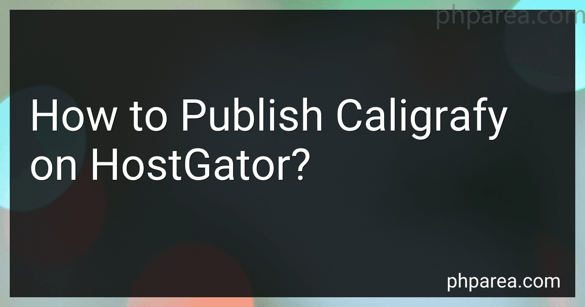 How to Publish Caligrafy on HostGator? image