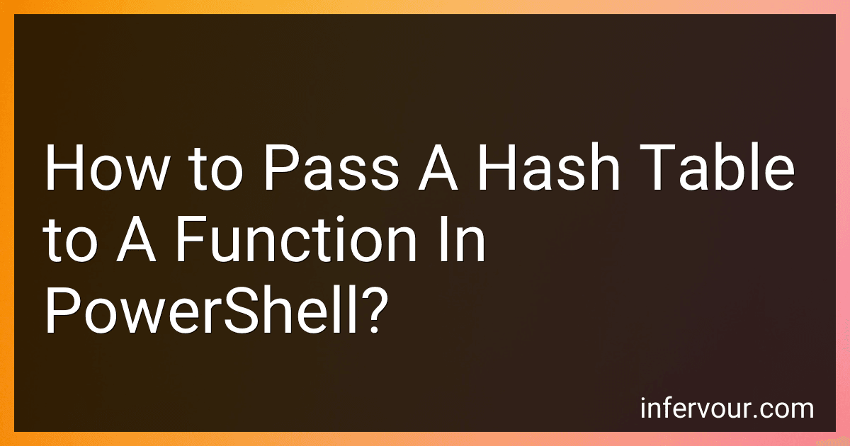 How to Pass A Hash Table to A Function In PowerShell? image