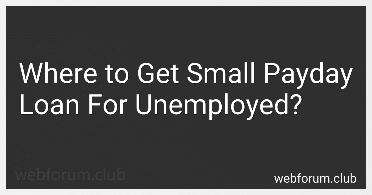 Where to Get Small Payday Loan For Unemployed? image