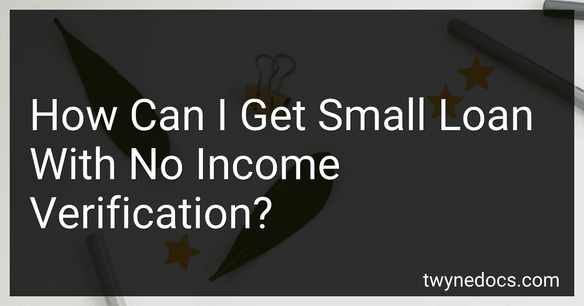 How Can I Get Small Loan With No Income Verification? image