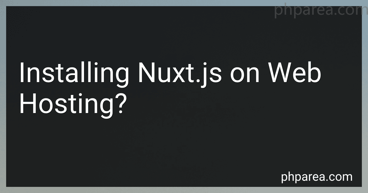 Installing Nuxt.js on Web Hosting? image