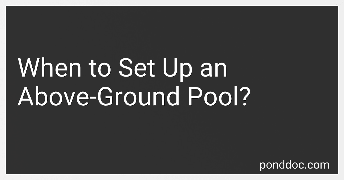 When to Set Up an Above-Ground Pool? image