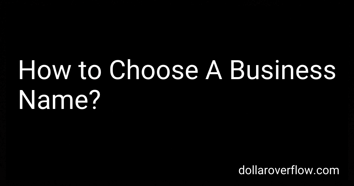 How to Choose A Business Name? image