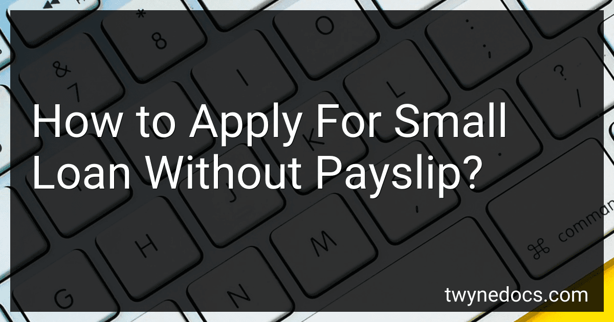 How to Apply For Small Loan Without Payslip? image