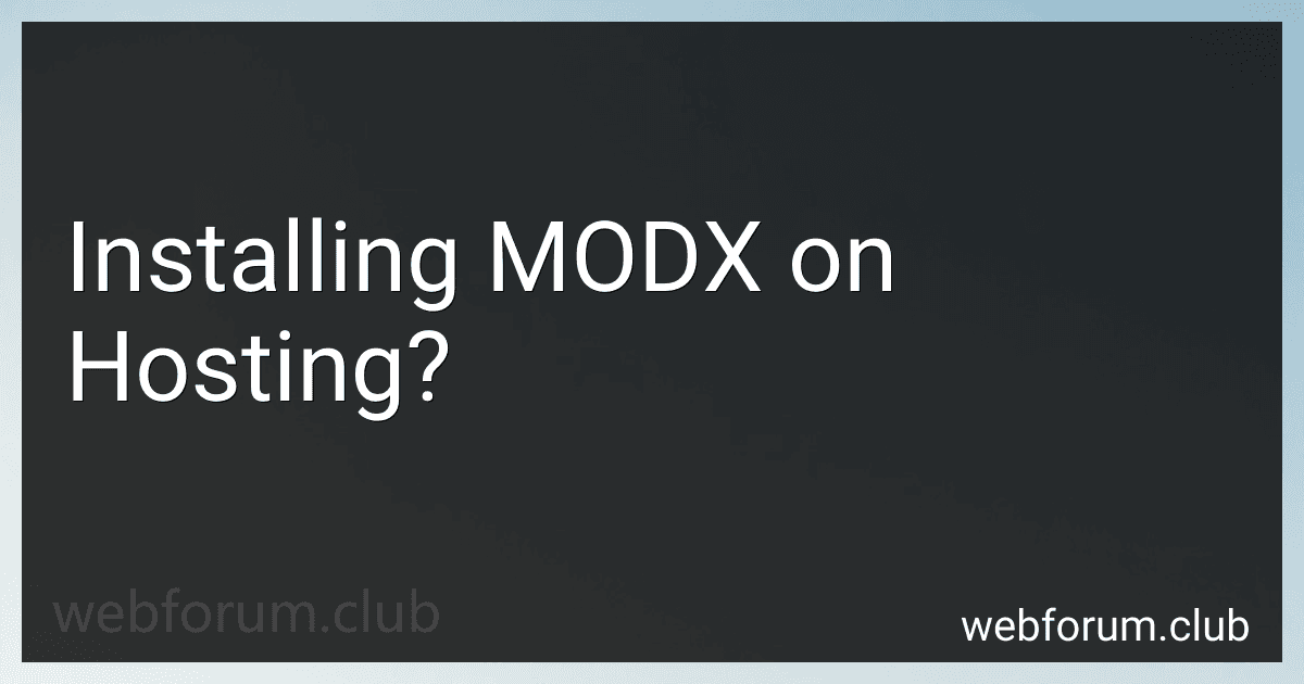 Installing MODX on Hosting? preview