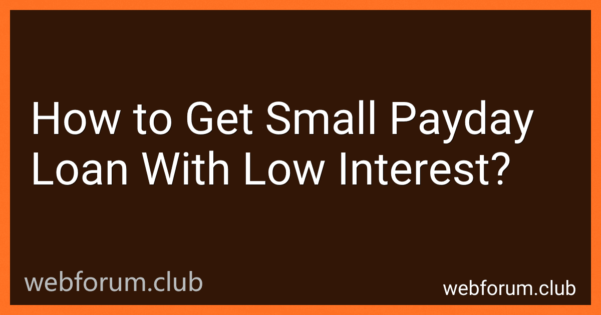 How to Get Small Payday Loan With Low Interest? preview