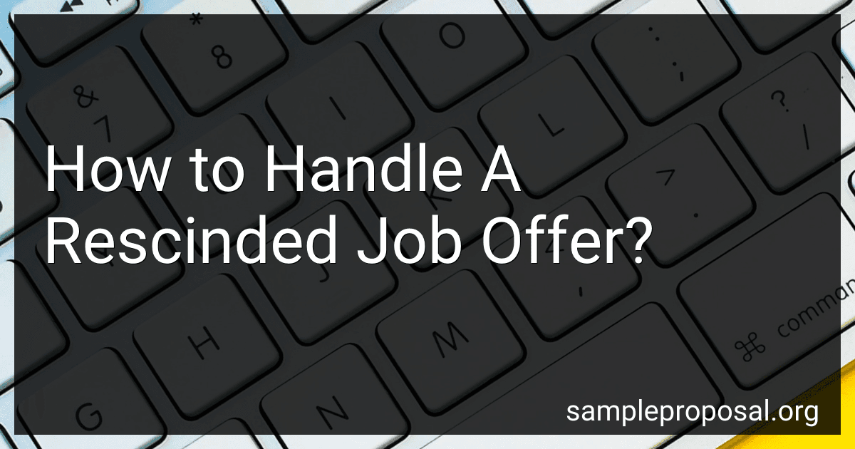 How to Handle A Rescinded Job Offer? image