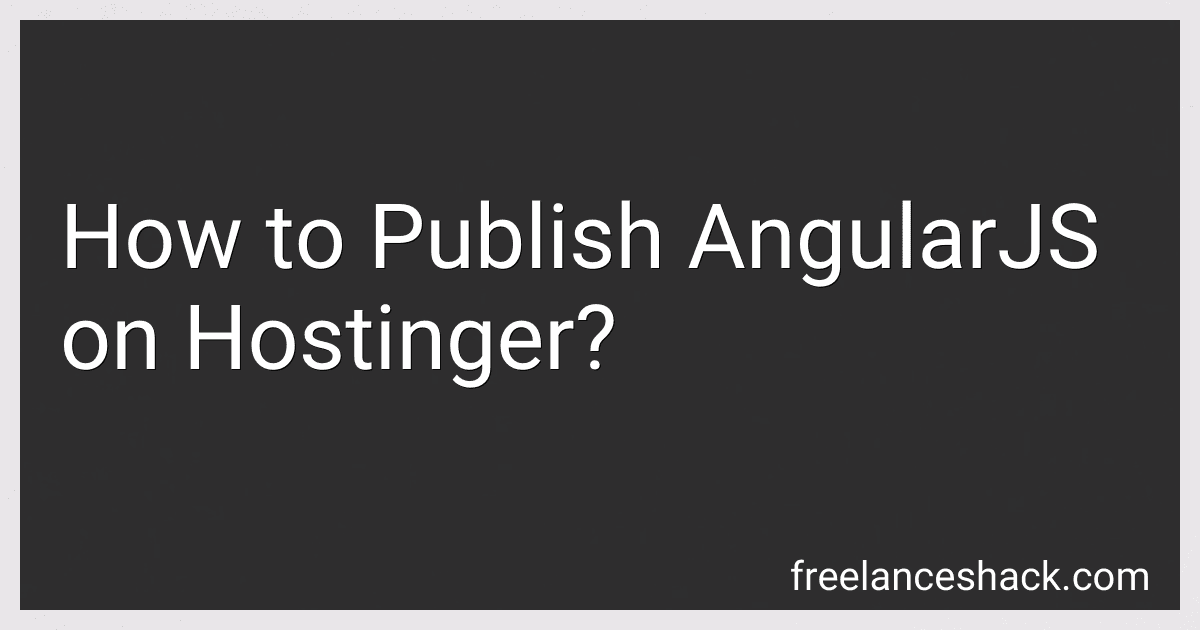 How to Publish AngularJS on Hostinger? image