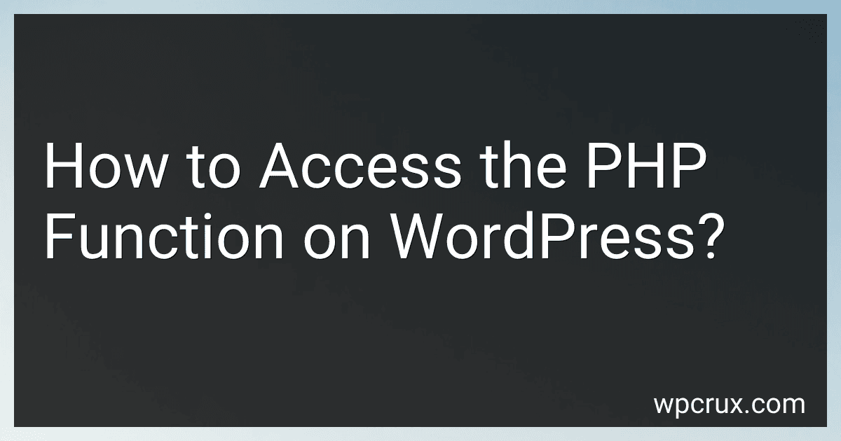 How to Access the PHP Function on WordPress? image