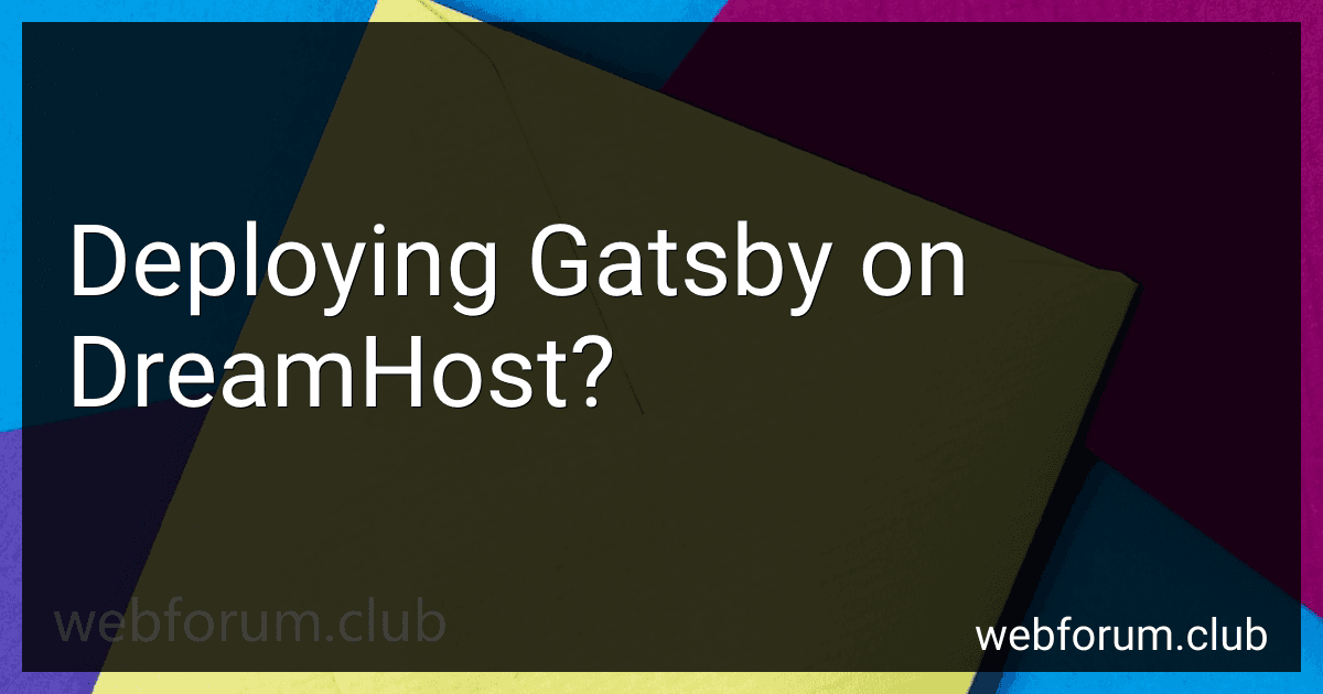 Deploying Gatsby on DreamHost? image