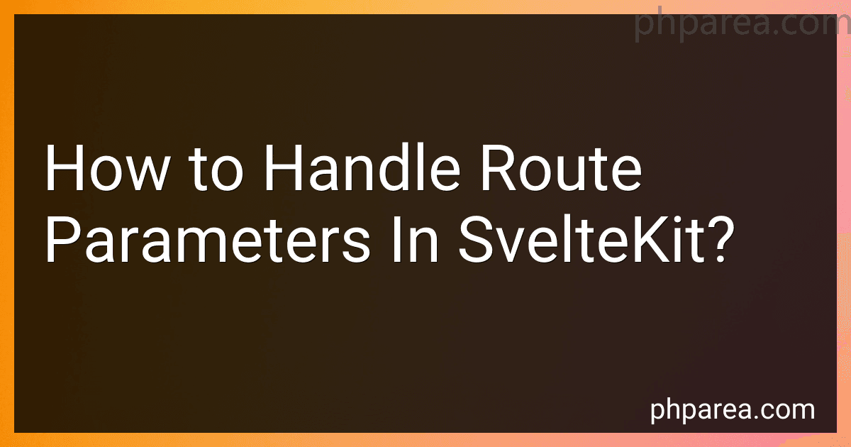 How to Handle Route Parameters In SvelteKit? image