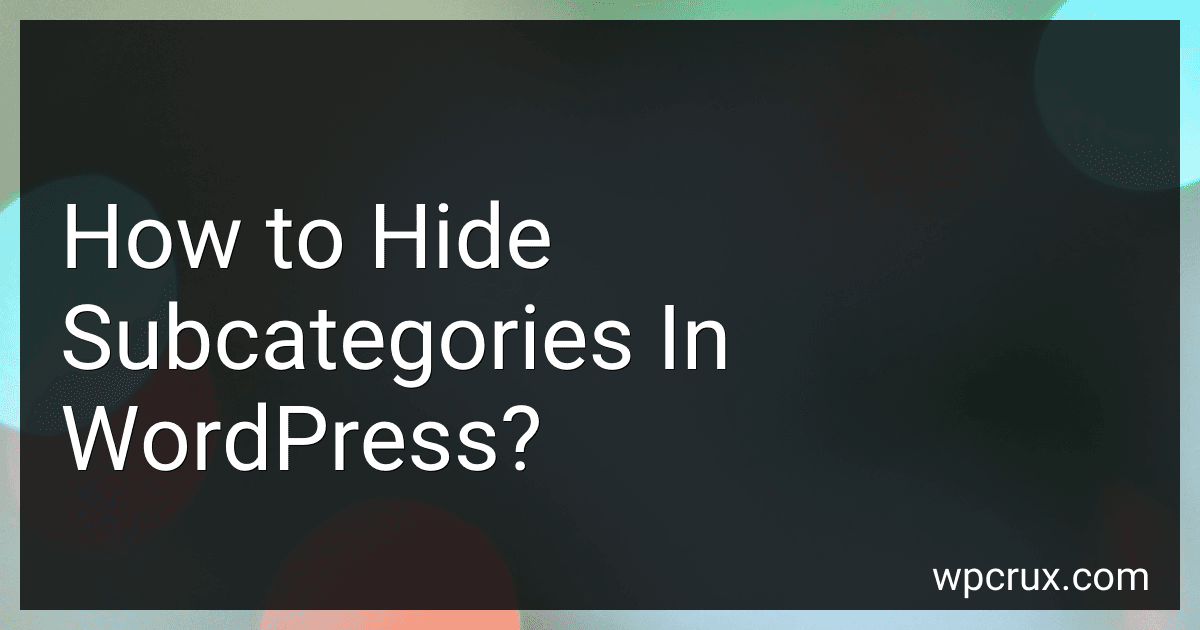 How to Hide Subcategories In WordPress? image