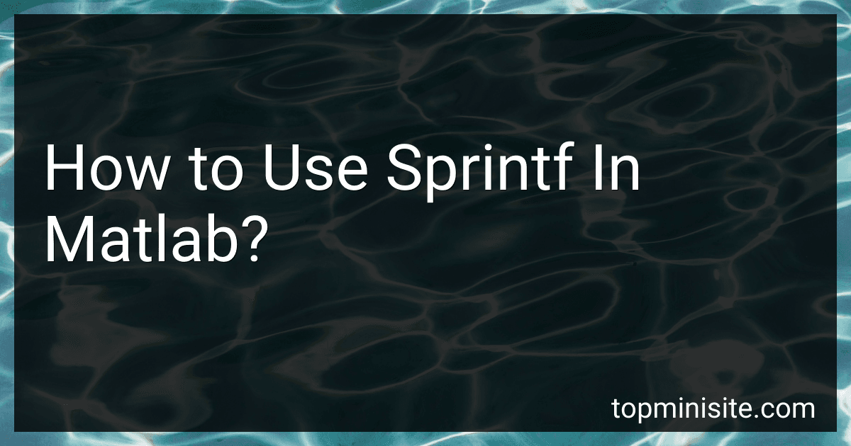 How to Use Sprintf In Matlab? image