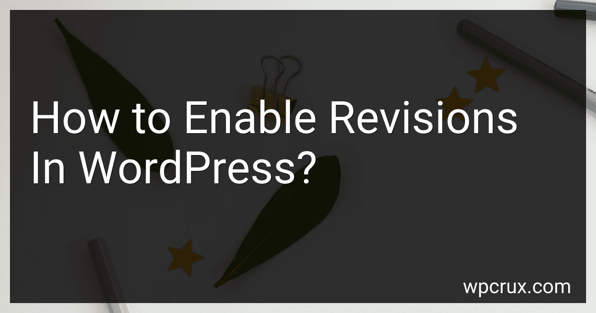 How to Enable Revisions In WordPress? image