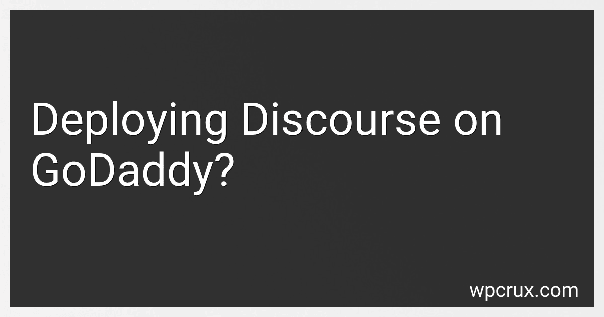 Deploying Discourse on GoDaddy? image