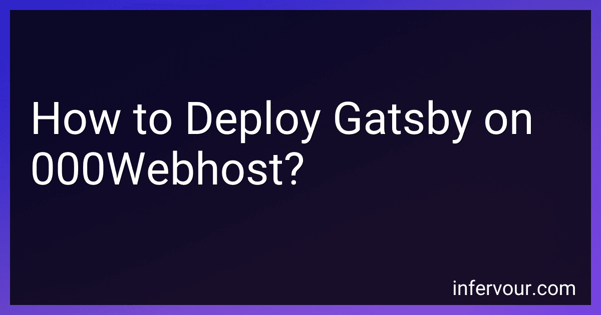 How to Deploy Gatsby on 000Webhost? image