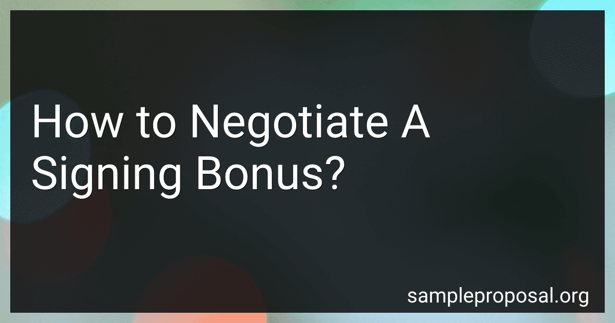 How to Negotiate A Signing Bonus? preview