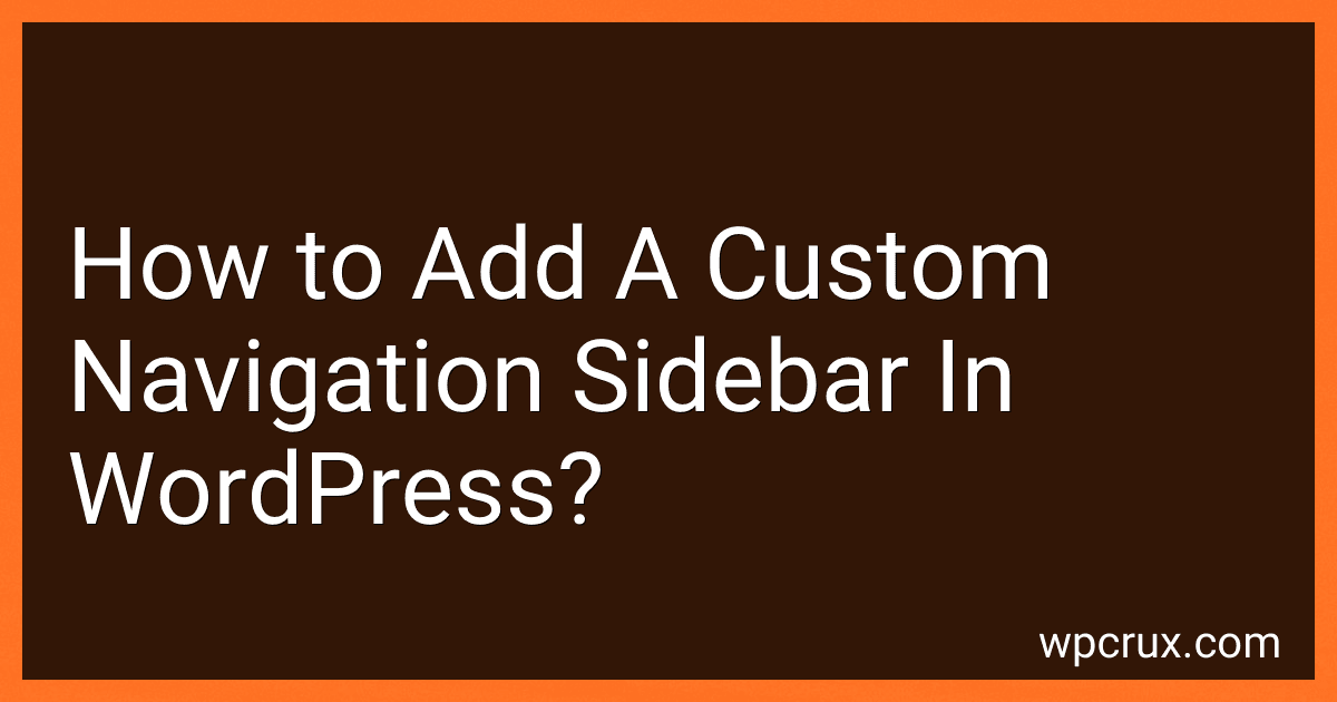 How to Add A Custom Navigation Sidebar In WordPress? image