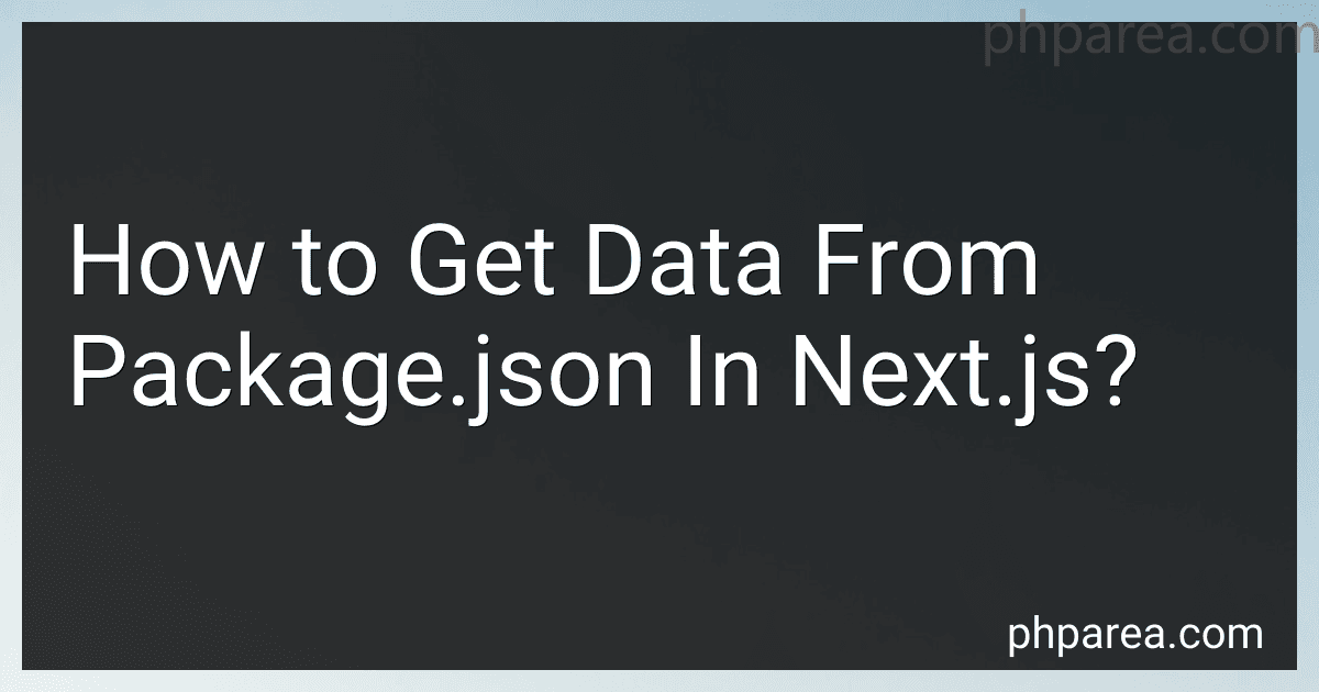 How to Get Data From Package.json In Next.js? image
