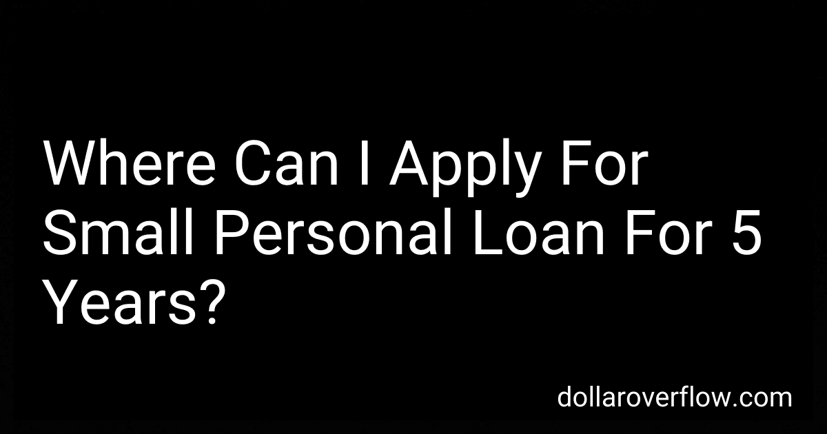 Where Can I Apply For Small Personal Loan For 5 Years? image
