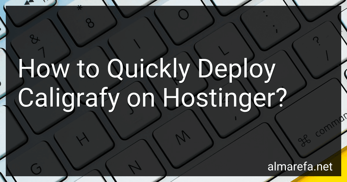 How to Quickly Deploy Caligrafy on Hostinger? image