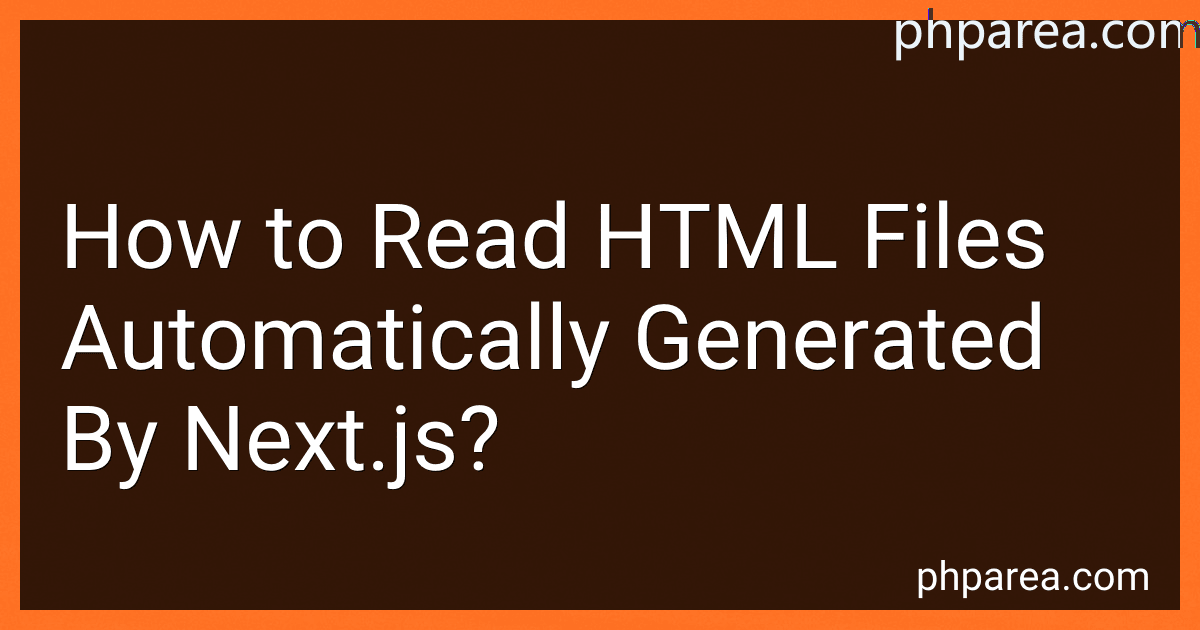 How to Read HTML Files Automatically Generated By Next.js? image