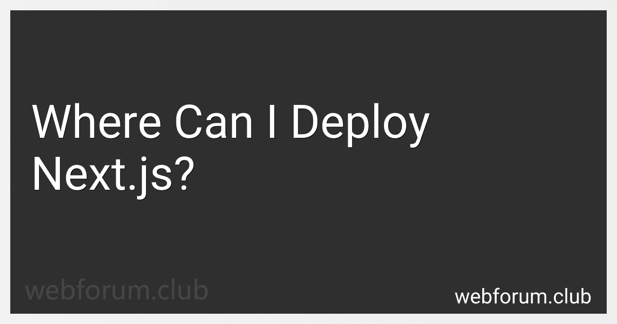 Where Can I Deploy Next.js? image