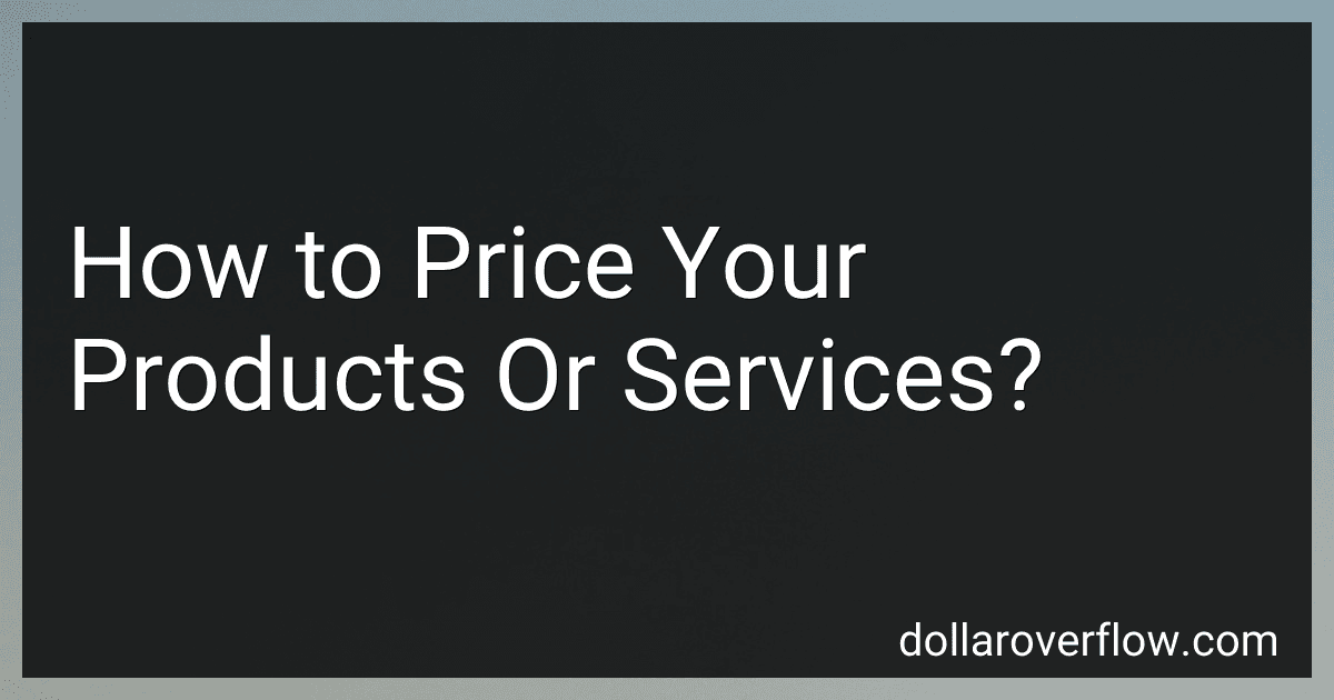 How to Price Your Products Or Services? image
