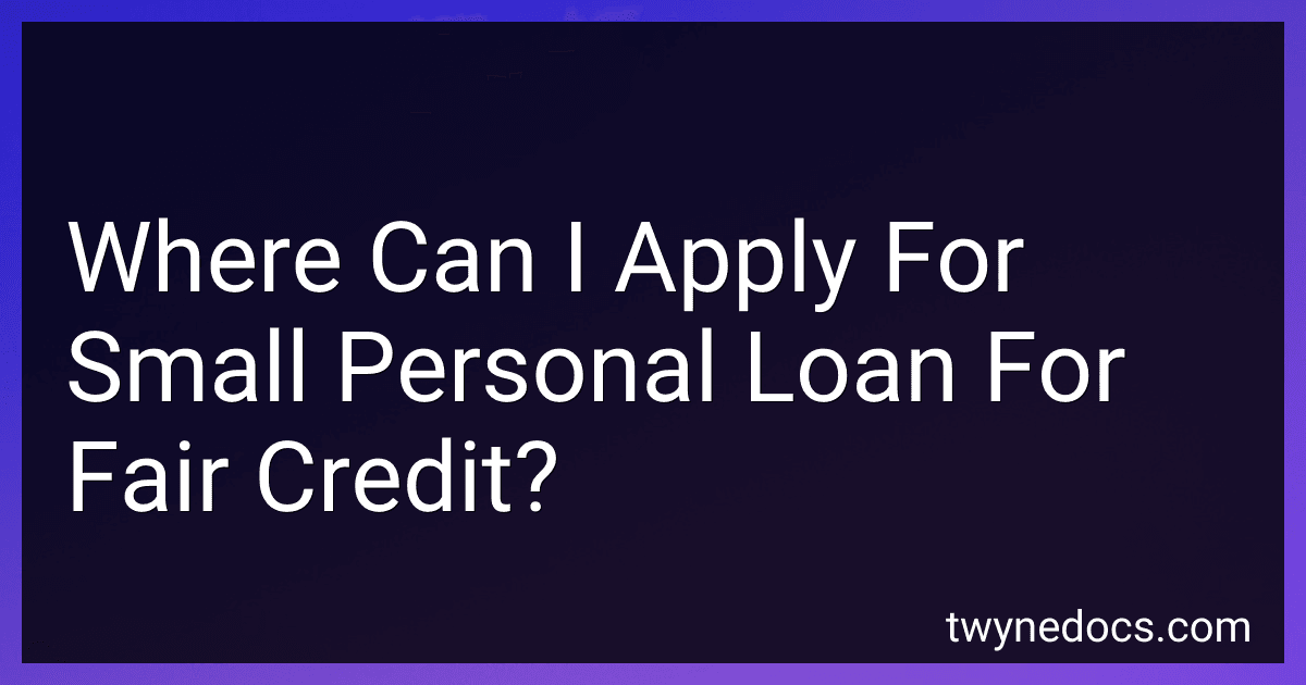 Where Can I Apply For Small Personal Loan For Fair Credit? image
